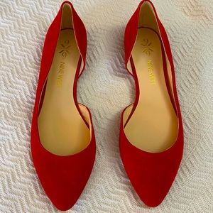 Nine West Red Spruce D’Orsay Flats (NWOT)